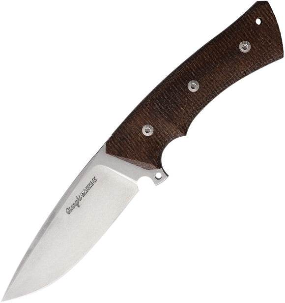 Viper Giangi Brown Burlap Micarta Bohler N690 Fixed Blade Knife w/ Sheath 4882IM