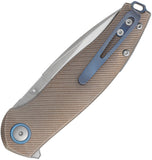 Viper Vale Linerlock Bronze Titanium Folding CPM-MagnaCut Pocket Knife 6004TIBR