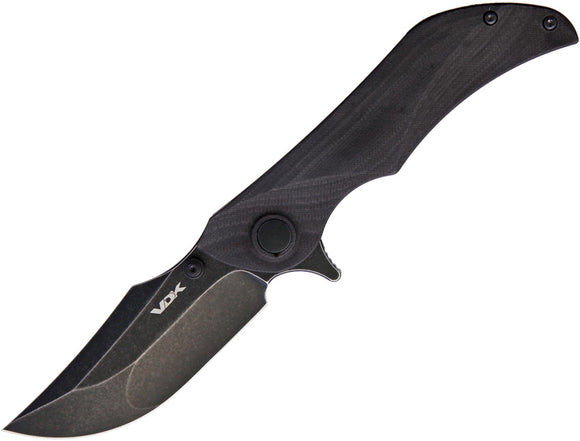 VDK Knives Talisman Linerlock Black G10 Folding Knife 025
