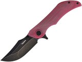 VDK Knives Talisman Linerlock Red G10 Folding Knife 026   - On Sale