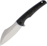 VDK Knives Vice Framelock Blue Titanium/Carbon Fiber Folding M390 Knife 032   - On Sale