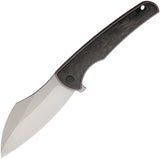 VDK Knives Vice Framelock Gray Titanium/Carbon Fiber Folding M390 Knife 043   - On Sale