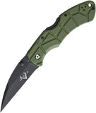 V NIVES Rocky OD Green Lockback Folding Black D2 Steel Pocket Knife