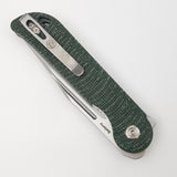 Vosteed Bellamy Linerlock Green Micarta Folding 154CM Stonewash Pocket Knife 006