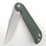 Vosteed Bellamy Linerlock Green Micarta Folding 154CM Stonewash Pocket Knife 006