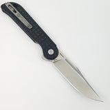 Vosteed Bellamy Linerlock Black Micarta Folding 154CM Satin Pocket Knife 007