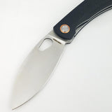 Vosteed Nightshade TH Linerlock Black Micarta Folding Satin 154CM Knife 010