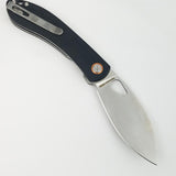 Vosteed Nightshade TH Linerlock Black Micarta Folding Satin 154CM Knife 010