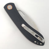 Vosteed Nightshade TH Linerlock Black Micarta Folding Satin 154CM Knife 010