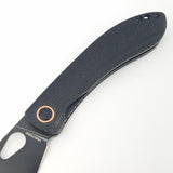 Vosteed Nightshade TH Linerlock Black Micarta Folding Stonewash 154CM Knife 011