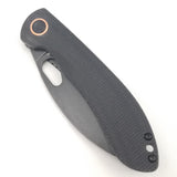 Vosteed Nightshade TH Linerlock Black Micarta Folding Stonewash 154CM Knife 011