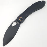 Vosteed Nightshade TH Linerlock Black Micarta Folding Stonewash 154CM Knife 011