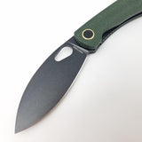 Vosteed Nightshade TH Linerlock Green Micarta Folding Stonewash 154CM Knife 012