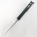 Vosteed Nightshade TH Linerlock Green Micarta Folding Stonewash 154CM Knife 012