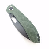 Vosteed Nightshade TH Linerlock Green Micarta Folding Stonewash 154CM Knife 012