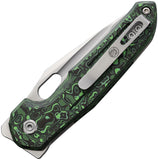 Vosteed Thunderbird Trek Lock Green & Black Cloud Carbon Fiber Folding M390 Knife A0311