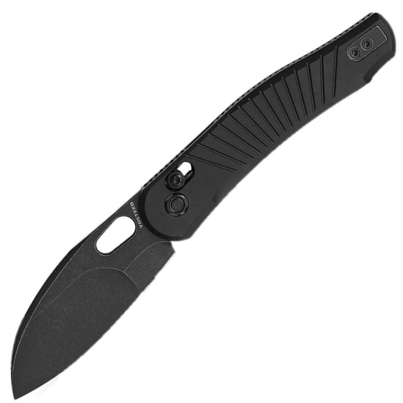 Vosteed Morel Crossbar Lock Black Aluminum Folding N690 Pocket Knife A1001