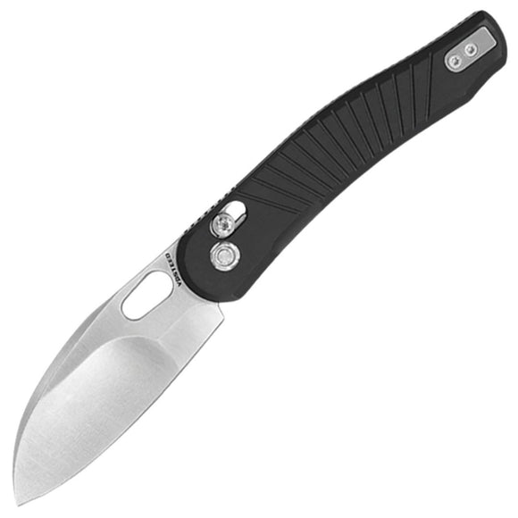 Vosteed Morel Crossbar Lock Black Aluminum Folding Satin N690 Pocket Knife A1002