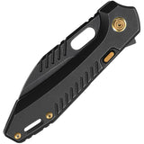 Vosteed RSKAOS Top Linerlock Black & Gold Folding M390 pocket Knife MHET1