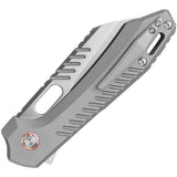 Vosteed RSKAOS Top Linerlock Gray & Silver Folding M390 Pocket Knife MHET4