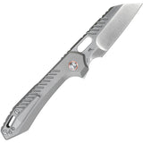 Vosteed RSKAOS Top Linerlock Gray & Silver Folding M390 Pocket Knife MHET4