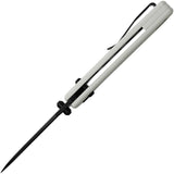 Vosteed Raccoon Crossbar Lock White G10 Folding 14C28N Pocket Knife RCCBVPGW