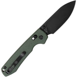 Vosteed Raccoon Crossbar Lock Green Micarta Folding 14C28N Pocket Knife RCCBVPMN