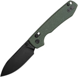 Vosteed Raccoon Crossbar Lock Green Micarta Folding 14C28N Pocket Knife RCCBVPMN