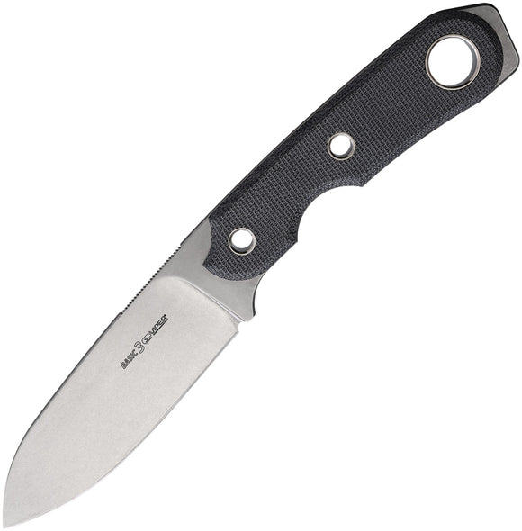 Viper Basic 3 Black Canvas Micarta D2 Steel Spear Point Fixed Blade Knife 4036CB