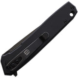 3V Gear React Linerlock Black Smooth G10 Folding Stainless Pocket Knife PBBCNAKD