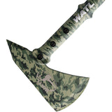 World Axe Throwing League The Mercenary Camo 3Cr13 Throwing Axe w/ Sheath L010
