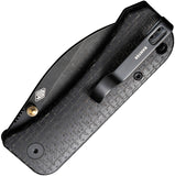 We Knife Banter Linerlock Black Micarta Folding S35VN Wharncliffe Knife 19068J1