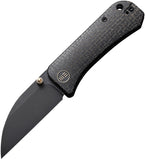 We Knife Banter Linerlock Black Micarta Folding S35VN Wharncliffe Knife 19068J1