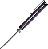 We Knife Banter Linerlock Purple Micarta Folding S35VN Wharncliffe Knife 19068J2