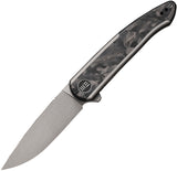We Knife Smooth Sentinel Framelock Titanium/Carbon Fiber Folding Knife   OPEN BOX
