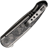 We Knife Smooth Sentinel Framelock Titanium/Carbon Fiber Folding Knife   OPEN BOX