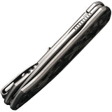We Knife Smooth Sentinel Framelock Titanium/Carbon Fiber Folding Knife   OPEN BOX