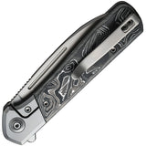 We Knife Soothsayer Silver Titanium with Carbon Fiber Inlay Folding Knife   OPEN BOX