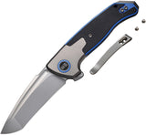 We Knife Press Check Pocket Knife Framelock Titanium & G10 Folding Tanto 20078A2