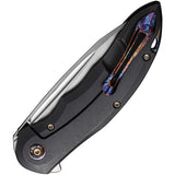 We Knife Makani Framelock Titanium & Copper Foil Folding CPM-20CV Knife 21048B1