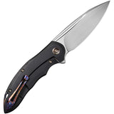 We Knife Makani Framelock Titanium & Copper Foil Folding CPM-20CV Knife 21048B1