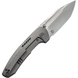 We Knife Trogon Framelock Gray Titanium Folding CPM-20CV Pocket Knife 220021