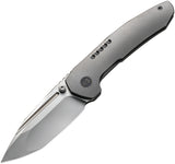We Knife Trogon Framelock Gray Titanium Folding CPM-20CV Pocket Knife 220021