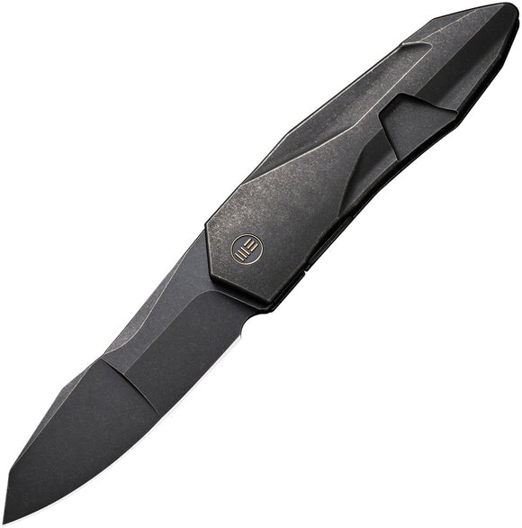 We Knife Solid Framelock Black Titanium Folding CPM-20CV Pocket Knife 220281