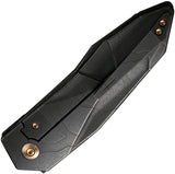 We Knife Solid Framelock Black Etched Titanium Folding 20CV Pocket Knife 220285