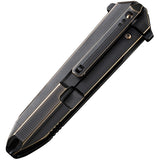 We Knife Diatomic Framelock Black & Bronze Titanium Folding 20CV Knife 220321