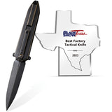 We Knife Diatomic Framelock Black & Bronze Titanium Folding 20CV Knife 220321
