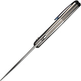 We Knife Ignio Framelock Polished Titanium Folding CPM-20CV Pocket Knife  OPEN BOX