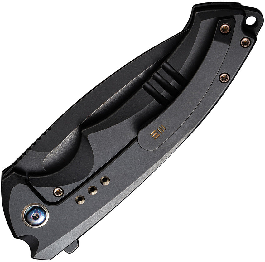 WE Nexusia Frame Lock 22044-1 Black Titanium CPM-20CV 1/155 Pocket Knife -  WE22044-1