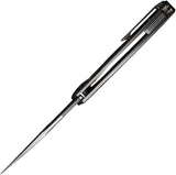 We Knife Hyperactive Framelock Gray & Flamed Titanium Folding Vanax Knife 230301